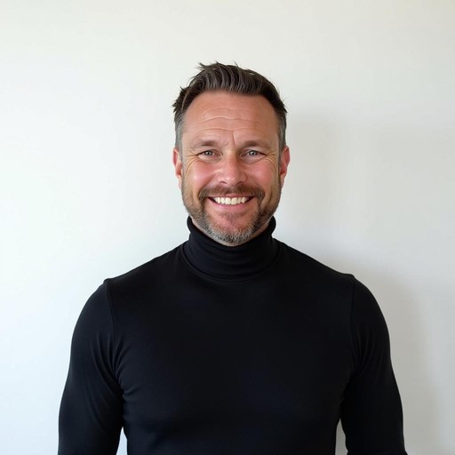 fitted black turtleneck